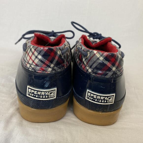 Sperry Top-Sider Duck Boots Womens 11 Tartan Plaid Waterproof Rubber STS90712 - Picture 6 of 13